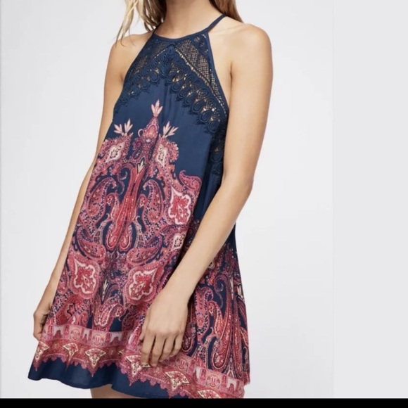 Free People Shea Printed Mini Dress - Picture 1 of 8